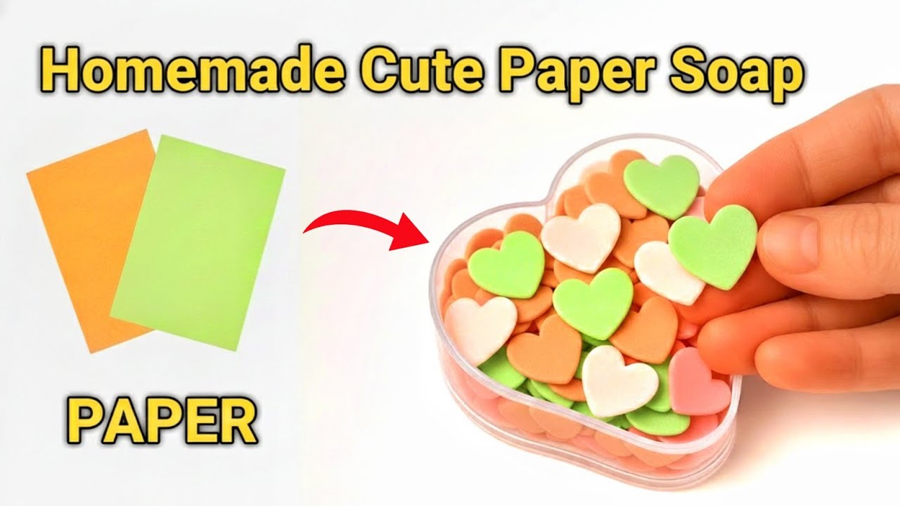 Homemade Paper Soap 🧼 / How To Make Paper Soap At Home 🏡/ Diy Handmade Travel Handwash/ 