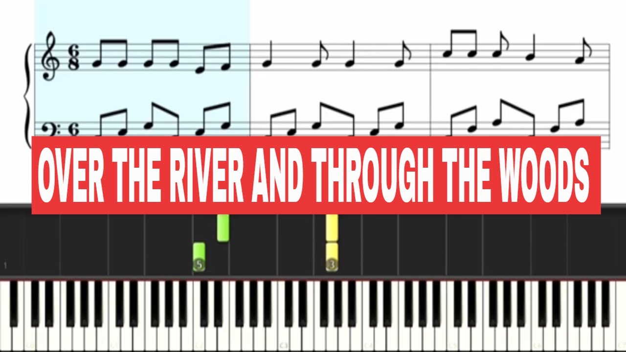 Over The River And Through The Woods - Piano Lesson Slow BEGINNER - YouTube