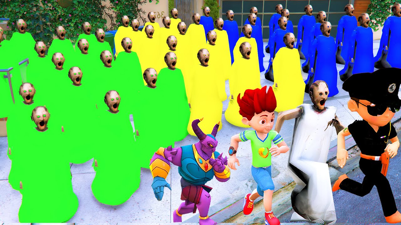 😎👿 Granny Gang Attacked On Kicko Little Singham, Kidnapped Kicko Ulta Latka Dia 🤣 in Gta 5 Gta5