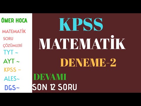 Kpss Matematik deneme çözümü-2 Devamı