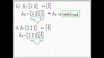Linear Algebra Example Problems - The Matrix Product Ax