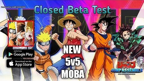 NEW 5v5 ANIME MOBA Jump Assemble Closed Beta | Luffy Gameplay