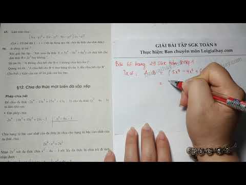 Video Giải bài 66 trang 29 SGK toán 8 tập 1 - youtube