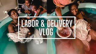 HOME WATERBIRTH | NATURAL LABOR \& DELIVERY VLOG