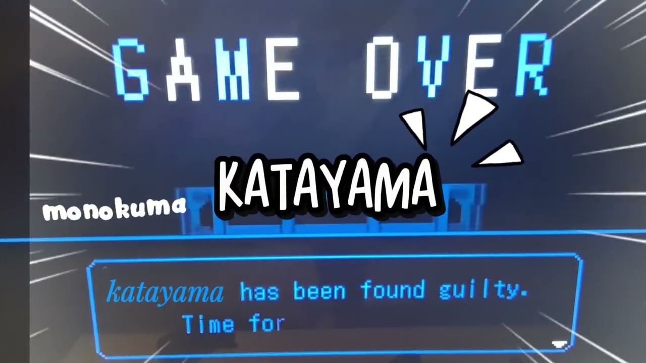 Danganronpa fan made game over screen