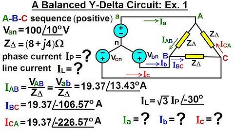 Electrical Engineering: Ch 13: 3 Phase Circuit (22 of 53) Balanced Y-Delta Circuit: Ex 1