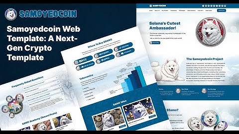 Samoyed Coin Website Template | Bootstrap & Tailwind Crypto HTML Template for SAMO