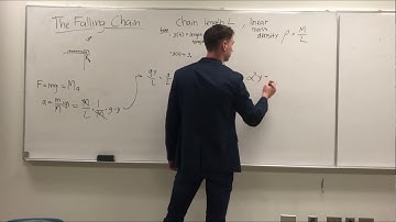 Falling Chain Over a Frictionless Edge Problem (Simple Version)