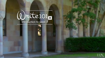 UQX WRITE101x Introduction to week 7