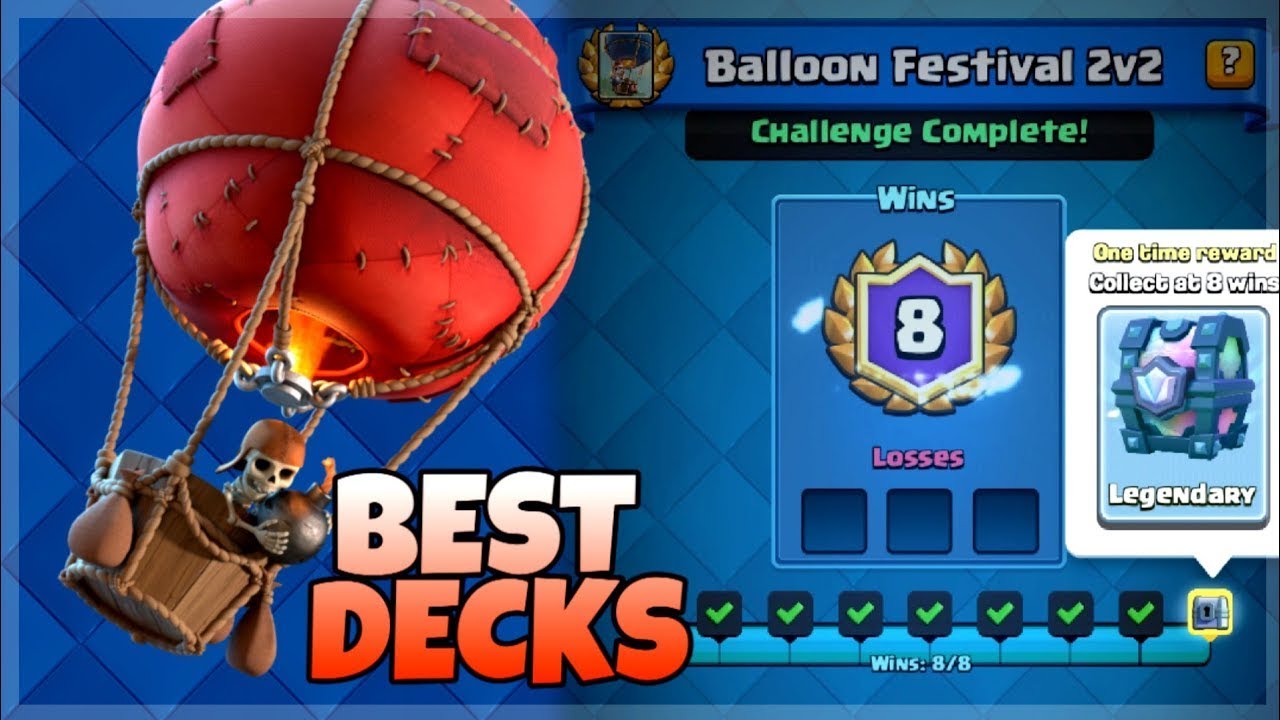 Clash Royale Balloon Festival 2v2 Best Deck Maiden wins Win 1 YouTube