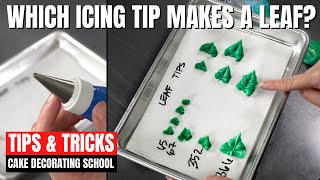 Which icing tip makes a leaf?  [ Cake Decorating For Beginners ]