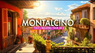 The medieval Tuscan village in Italy 4k  Walking tour 4K50fps  Montalcino