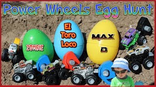 Monster Truck Monday 23: Monster Jam Mini Trucks and Surprise Egg Hunt LETS PLAY!