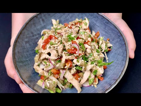 Потрясающий Салат с Перцем и Баклажанами БЕЗ МАЙОНЕЗА! Простой и Вкусный Салат на Каждый День!