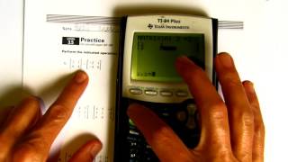 Alg 2 Basic Matrix Ops on Calculator
