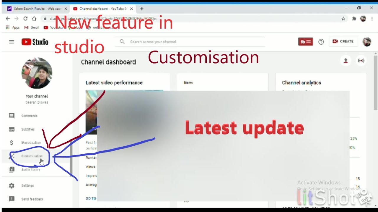 Youtube studio new feature customisation 2020 with subtitles in English ...