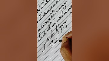 calligraphic writing with pen #calligraphy #handwriting #cursive #lettering