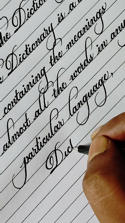 calligraphic writing with pen #calligraphy #handwriting #cursive #lettering