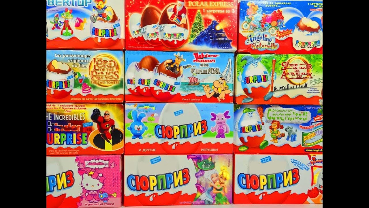 Мега Обзор Редких Наборчиков из 12 Коллекций Киндер Сюрприз.Unboxing 12 Rare Kinder Packs with eggs