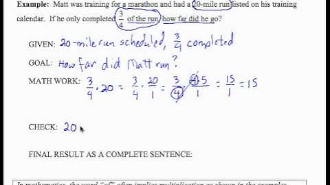 SWL4E3: Basic Arithmetic - Applications of Fractions Multiplication