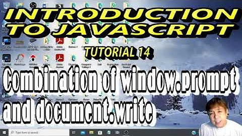 Introduction to JavaScript Tutorial 14 Tagalog - COMBINATION OF WINDOW.PROMPT AND DOCUMENT.WRITE