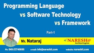 Programming Language vs Software Technology vs Framework Part-1   |  Mr.Nataraj screenshot 4