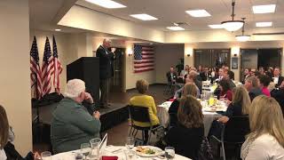 Fred Upton speaks at a West Coast Chamber of Commerce event