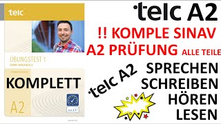 Telc A2 Modelltest - Komple Sinav - Komplette Prüfung - Alle Teile - Tüm Bölümler