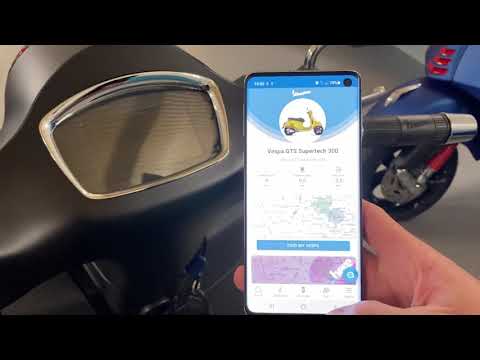 Vespa GTS SuperTech nero matt 300 HPE E5, TFT dashboard how it works - De Vespa Garage