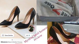 mynrta shezone casual black heels honest review #mytraheels#viralvideo #ajiosnekar#flipkart#meesho