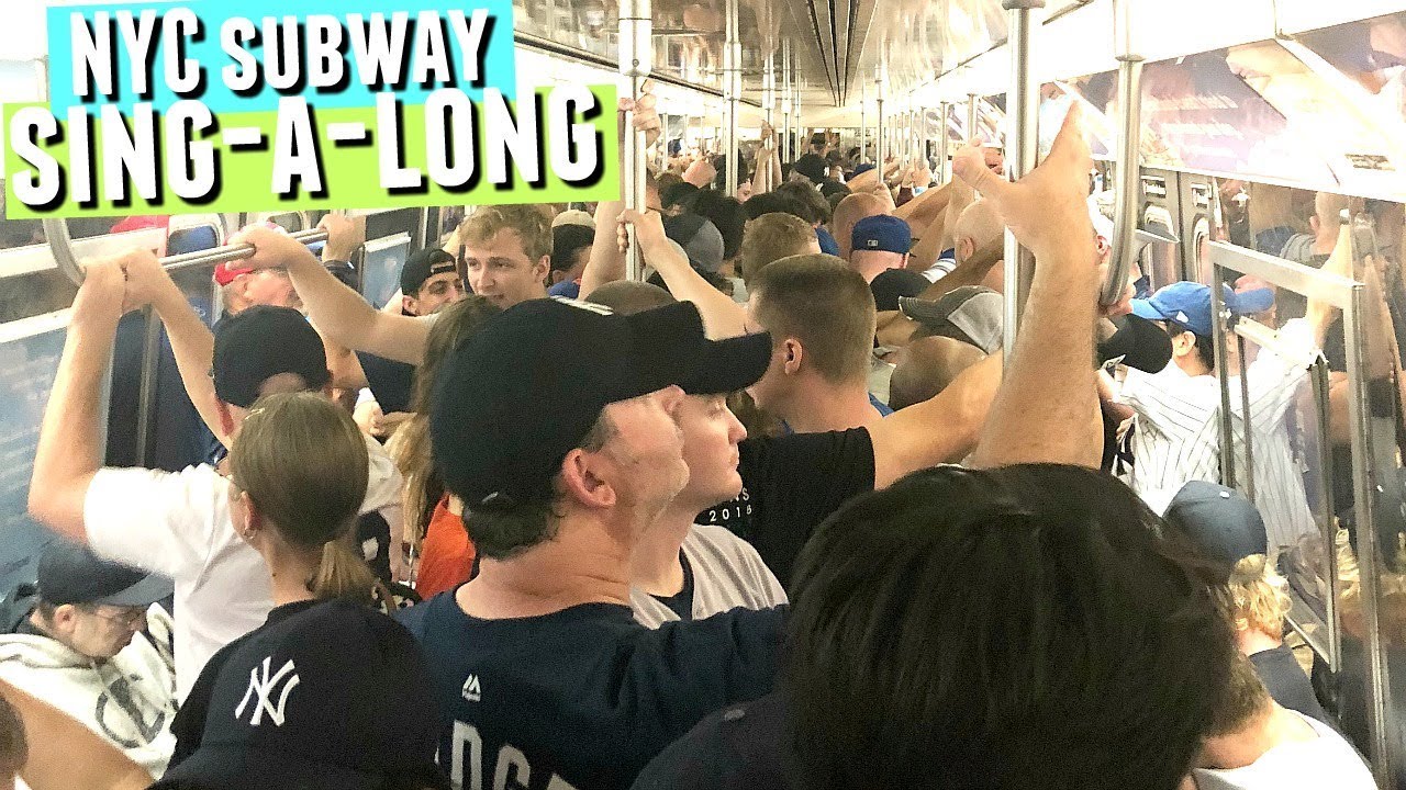 NYC Subway Sing Along Public A Long Sweet Caroline Train Passengers