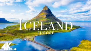 FLYING OVER ICELAND 4K UHD - Peaceful Piano Music With Wonderful Natural Landscape For Relaxation