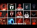 All original vs new alpha vs last chapter 2 concepts jumpscares in roblox doors