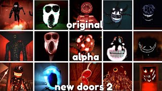 ALL Original vs NEW Alpha vs Last Chapter 2 Concepts JUMPSCARES in Roblox Doors