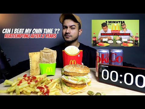 McDONALD''''s MEAL CHALLENGE | Can I beat Bhanu Bhiya''''s record?? Reattempting an 2 years old challenge