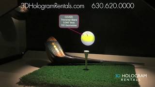 3D Hologram Rentals - Holographic Golf Ball Example -  3d Projection Display Rental screenshot 3
