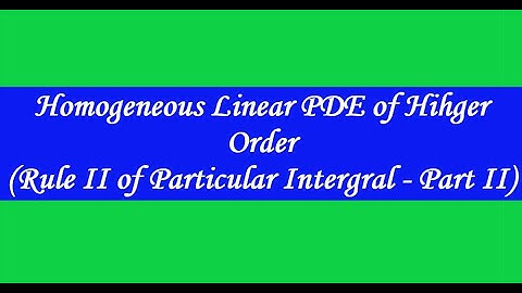 PARTIAL DIFFERENTIAL EQUATIONS   LECTURE 27