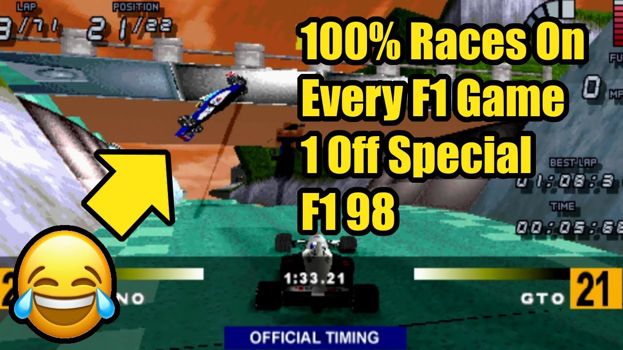 100% Races On Every F1 Game | 1 Off Special | F1 98 - YouTube