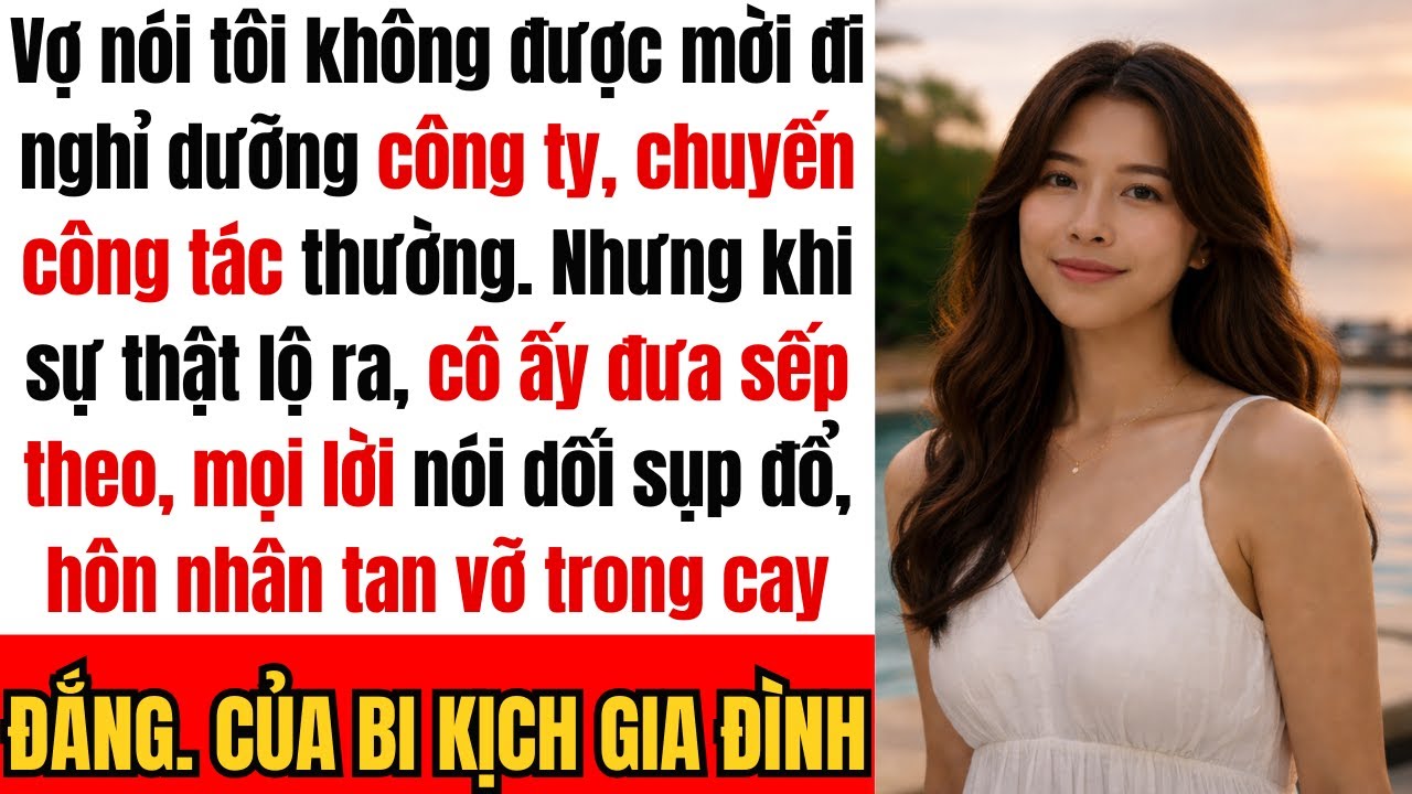 Anh không được mời tham gia chuyến nghỉ dưỡng của công ty em đâu,” vợ tôi nói. Rồi cô ấy lại đưa sếp