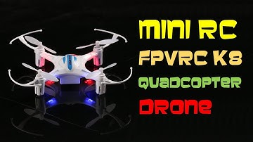 Mini RC Quadcopter, FPVRC K8 2 4G 4 CH Nano Drone with Headless Mode, RTF RC Helicopter