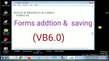 VB 6.0 FORM ADDITION , REMOVING, SAVING & PROJECT SAVING