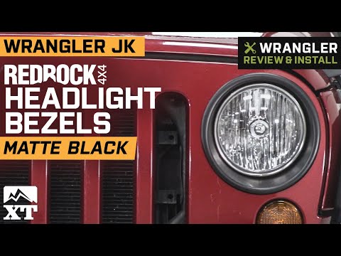 Jeep Wrangler JK RedRock 4x4 Headlight Bezels - Matte Black (Excluding Sahara) Review & Install