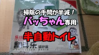 可愛らしい「ノラの子猫」＃35 これは便利「ネコ用半自動トイレ」バッちゃん専用(≧ω≦)b デシ!!