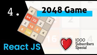 #4 - 2048 Game - SIMPLE AND EASY - Game Development in React screenshot 5