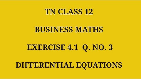TN 12 business maths chapter 4 exercise 4.1 question number 3