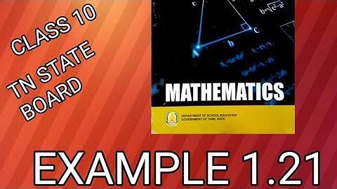CLASS 10 MATHS CHAPTER 1 (RELATIONS AND FUNCTIONS) EXAMPLE 1.21 #tnstateboard