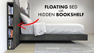 Building a Floating Bed with Bookshelf Headboard