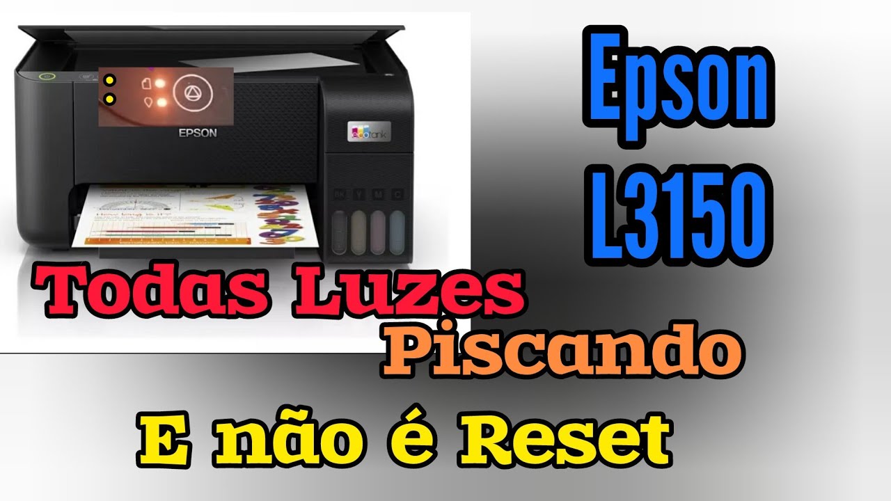 Todas as Luzes Piscando, ou as Luzes da impressora acendeu ...