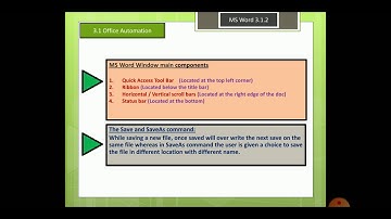 Class 9 Computer (Lecture 2 Chap 3 MS Office Automation)