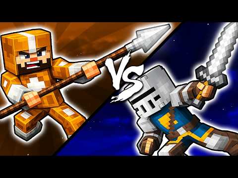 Spearman Vs. Swordsman - Minecraft